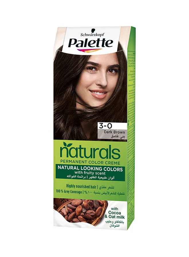 Palette Cocoa Butter And Argan Oil Natural Color Cream 3-0, Dark Brown 110ml