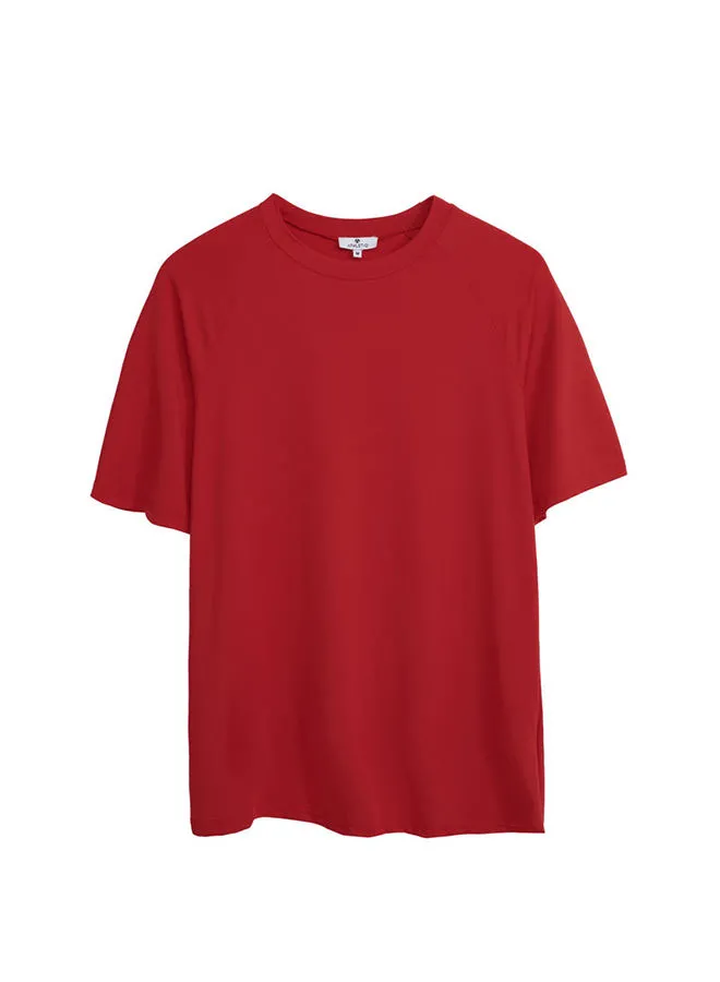 Athletiq Essential Sports Workout T-Shirt Scarlet Red