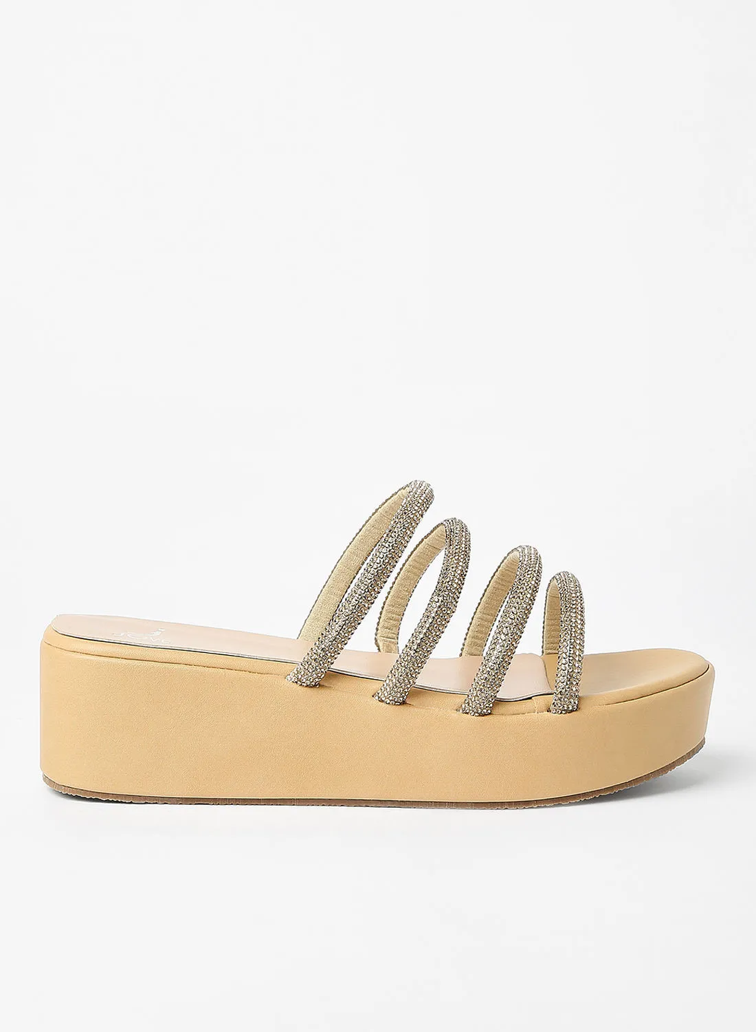 Jove Fashionable Wedge Sandals Gold