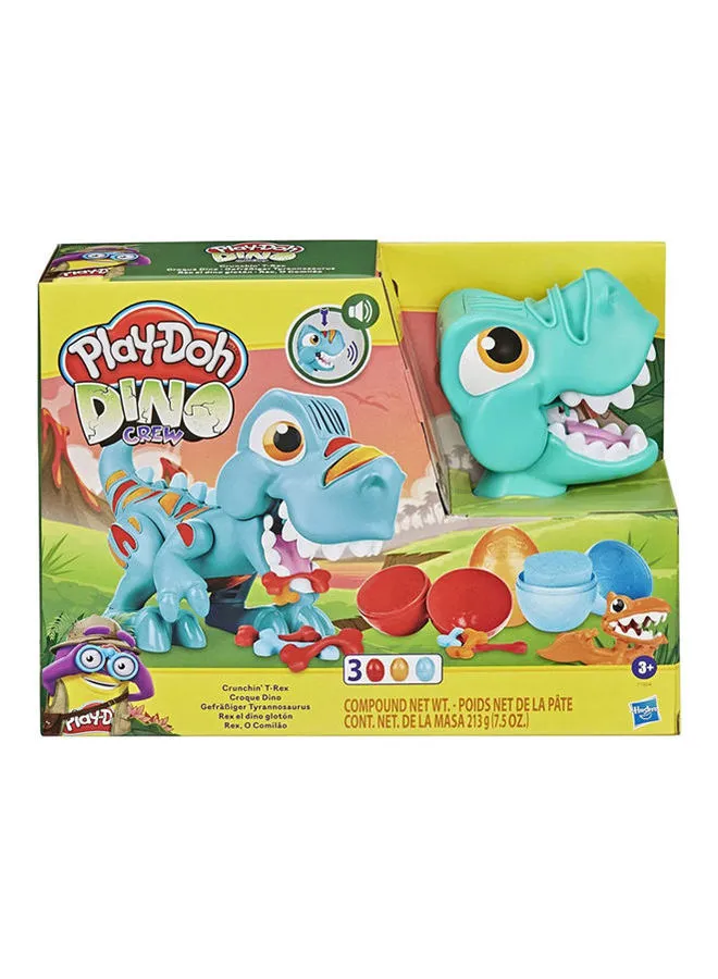 Hasbro Play-Doh Dino Crew Crunchin T-Rex Toy For Kids 3 Years And Up With Funny Dinosaur Sounds And 3 Play-Doh Eggs, 2.5 Ounces Each, Non-Toxic 