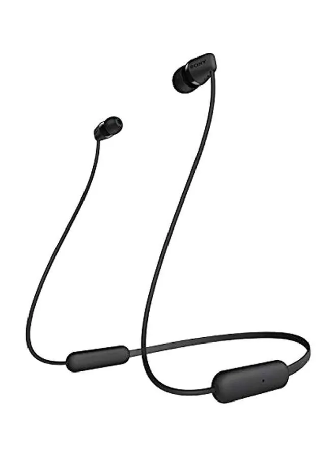 سماعات أذن لاسلكية من سوني WI-C200 مع ميكروفون أسود