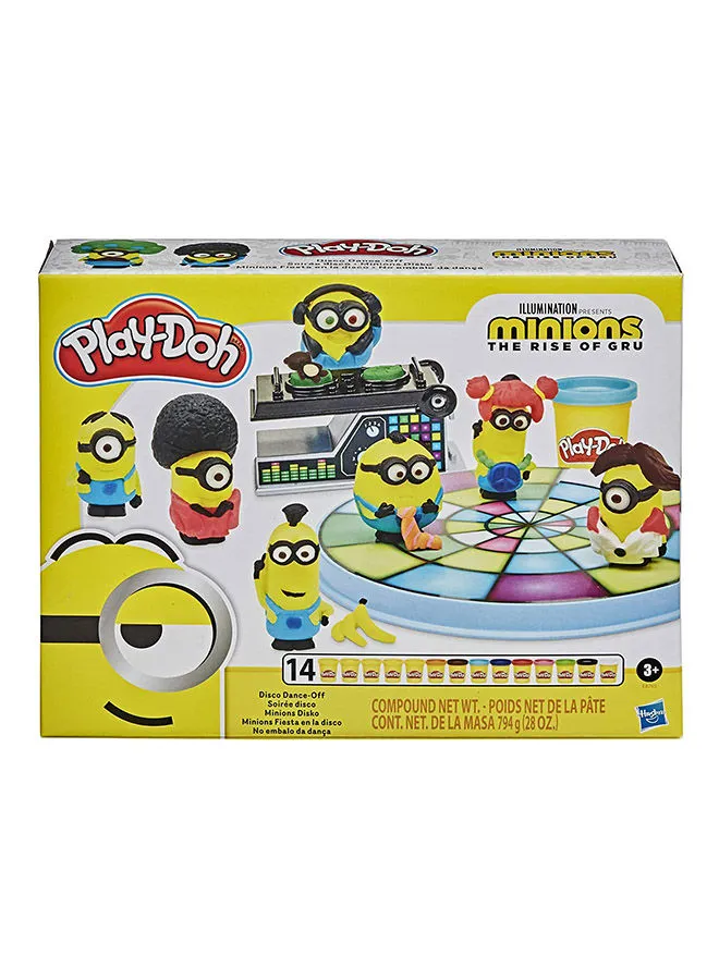 Play-Doh Play-Doh Minions: The Rise of Gru Disco Dance-Off Toy for Kids 3 Years and Up with 14 Non-Toxic Play-Doh Cans 6.6x27.9x21.5cm