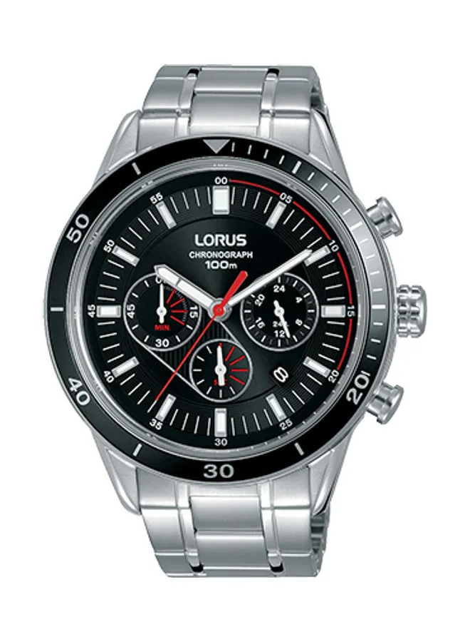 LORUS ساعة يد كرونوغراف من الستانلس ستيل طراز RT399GX9.0 للرجال من الستانلس ستيل