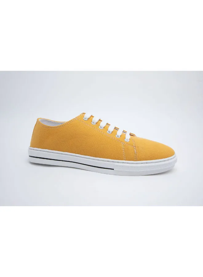 Geoomnii Men's Russell 1 Dyed Low Top Sneakers Mustard