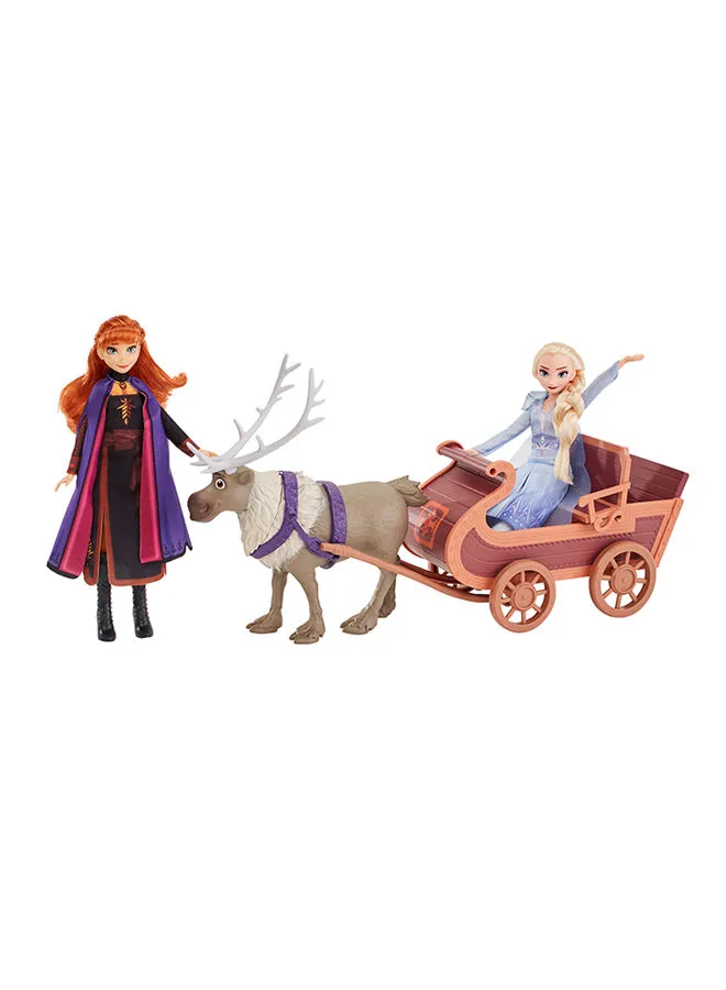 Disney Frozen 2 Sven Sled And 2 Dolls 13.5x61.0x32.4cm