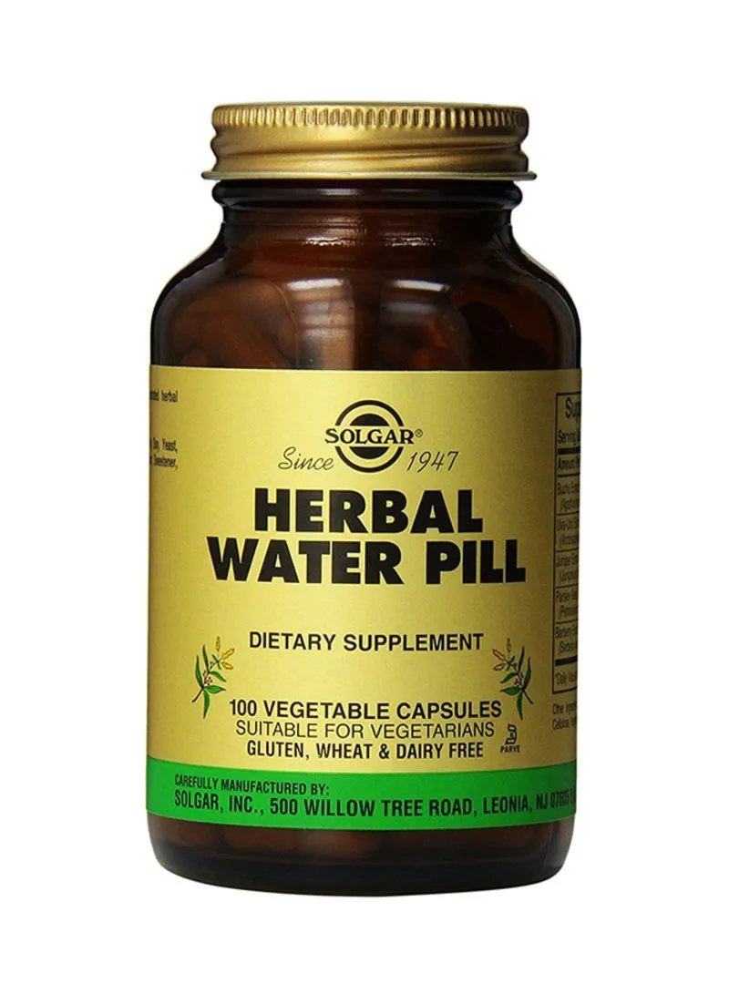 Solgar Herbal Water Pill Dietary Supplement - 100 Capules