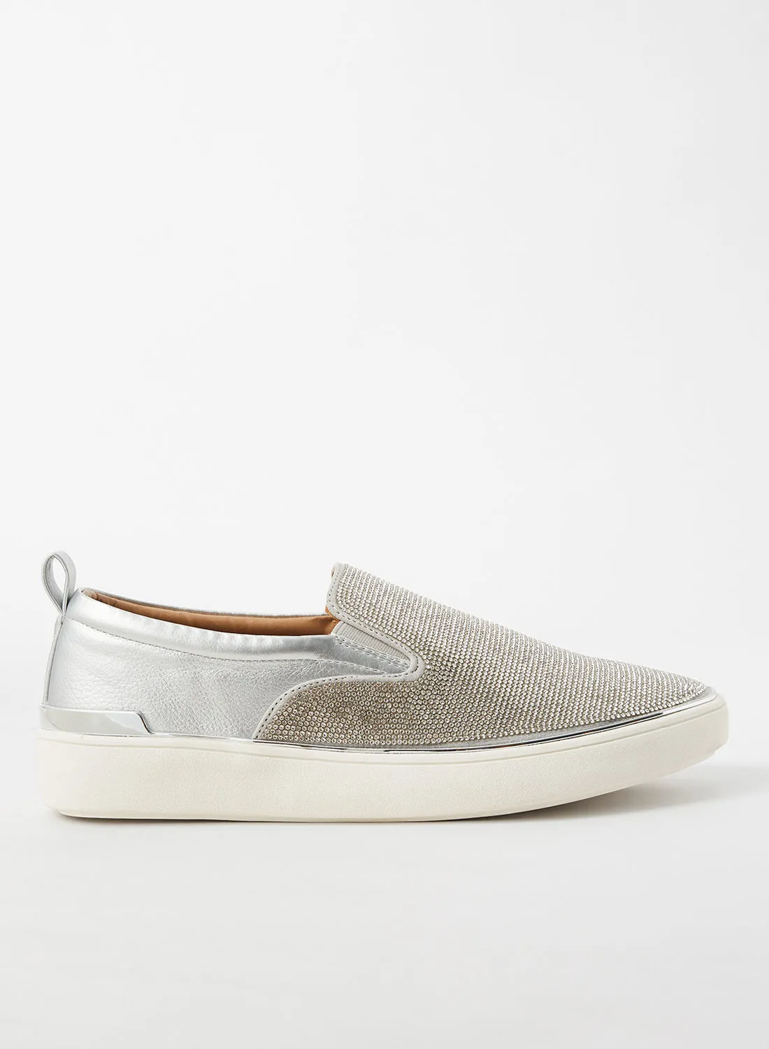 CALL IT SPRING Aprill Vegan Leather Slip-Ons Silver