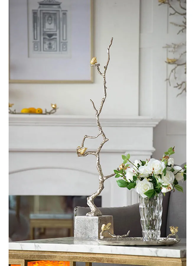 ebb & flow Branch Decor Accent silver  Unique Luxury Quality Material for the Perfect Stylish Home silver 26 X 25 X 94cm