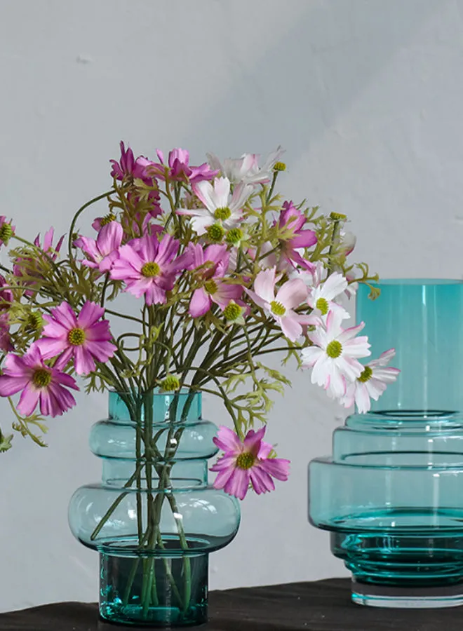 تبديل مزهرية زهور زجاجية مصنوعة يدويًا مواد ذات جودة فاخرة فريدة للمنزل الأنيق المثالي BXGJ20101431 / BXG أخضر 30 سم