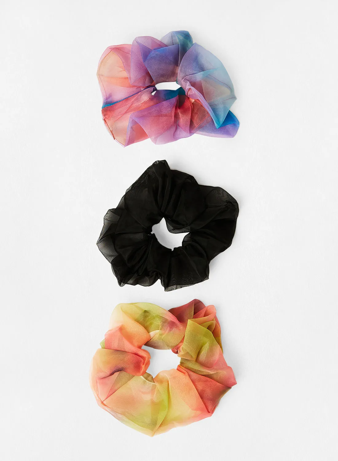 ONLY Tie-Dye Scrunchies (Pack of 3) Multicolour