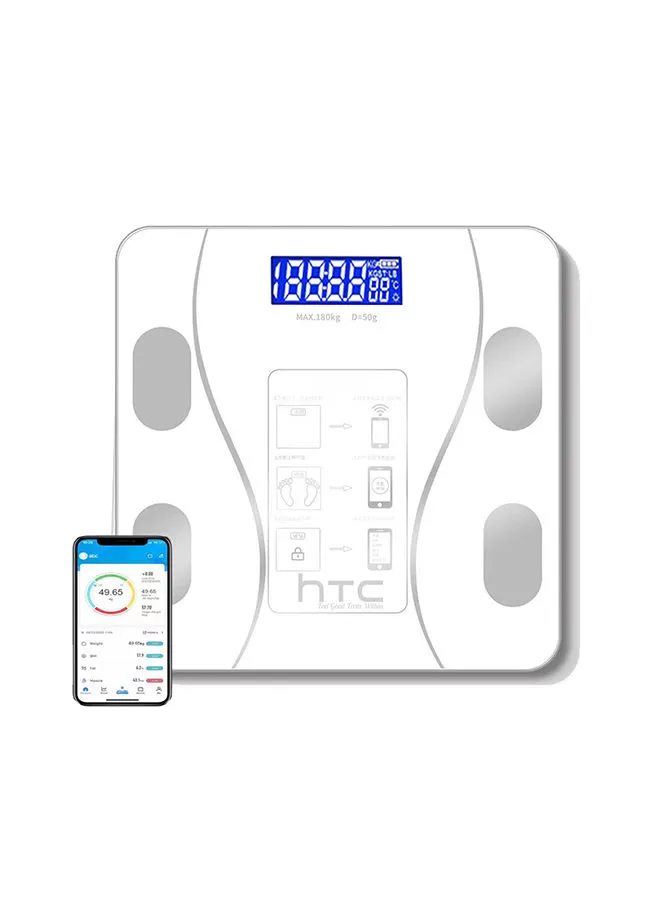 HTC Smart Weighing Scale / Bath Scale With Bluetooth Compatible With IOS And Android