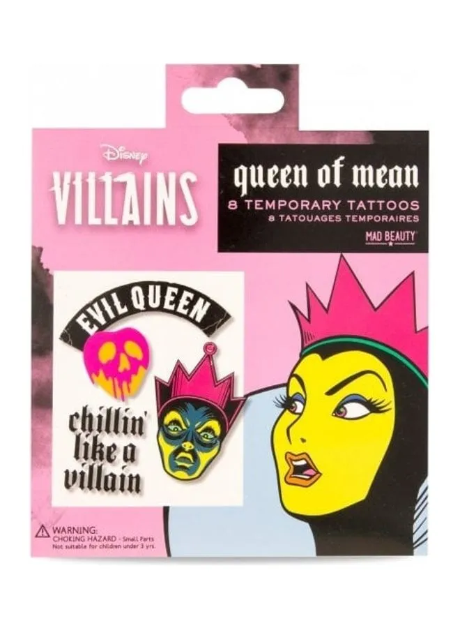 Mad Beauty Disney Villains Queen Of Mean Temporary Tattoos Multicolour