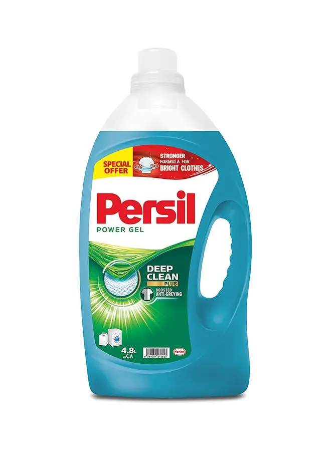 Persil Power Gel Liquid Laundry Detergent With Deep Clean Technology Blue 4.8Liters