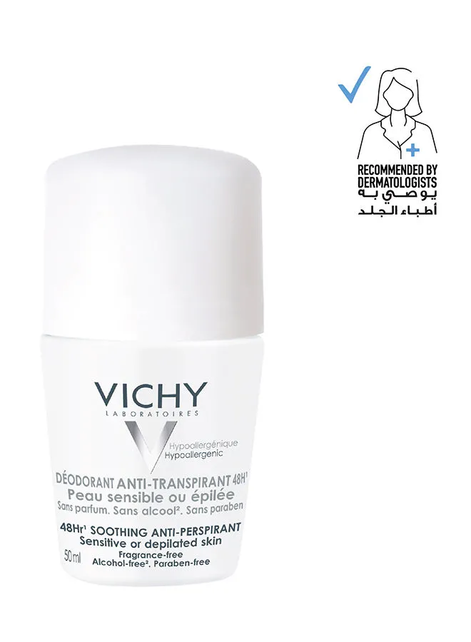 VICHY 48 Hours Anti Perspirant Deodorant For Sensitive Skin White 50ml