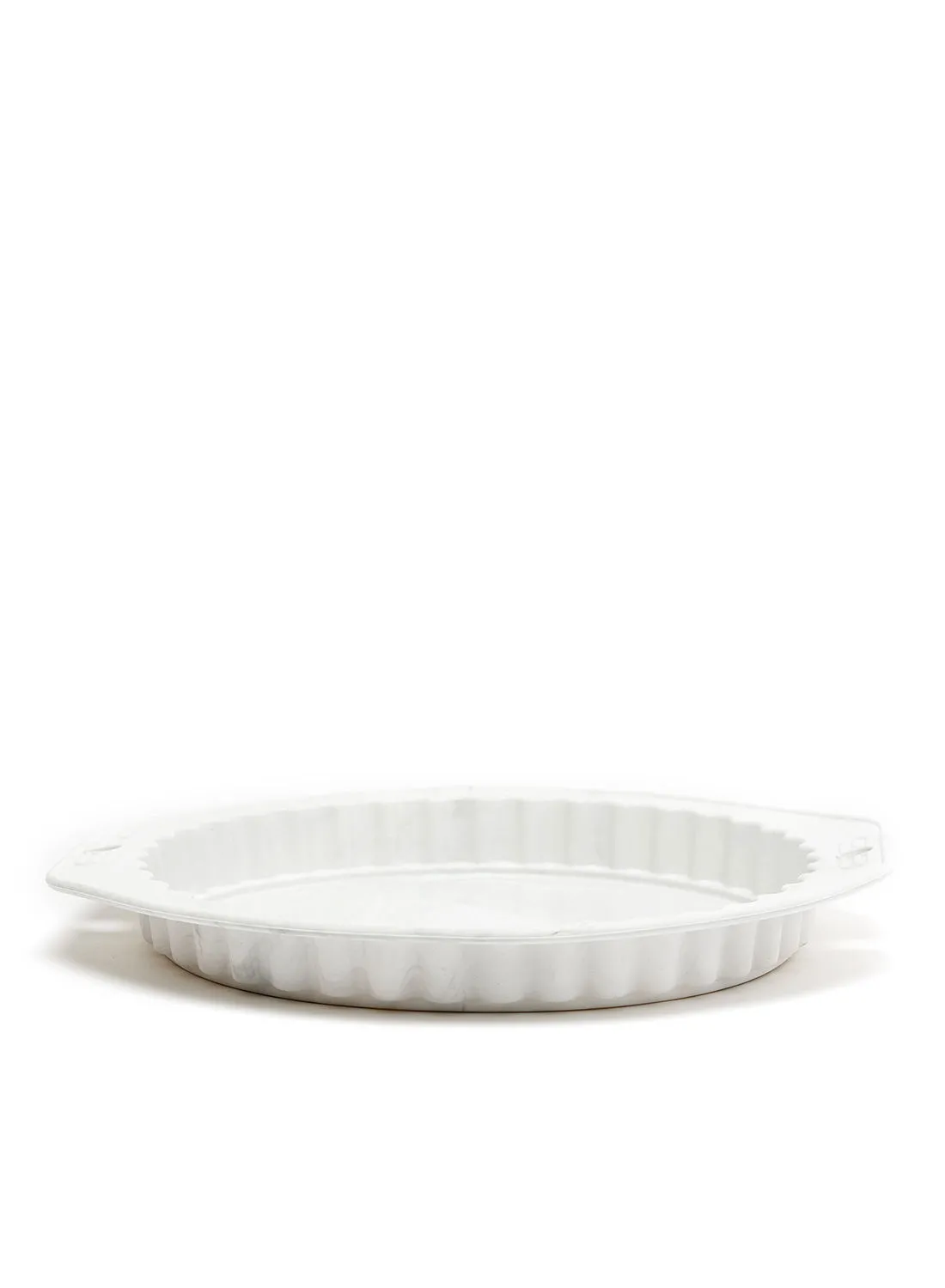 noon east Oven Pan - Made Of Silicone - Pie 29 Cm - Baking Pan - Oven Trays - Cake Tray - Oven Pan - White/Marble