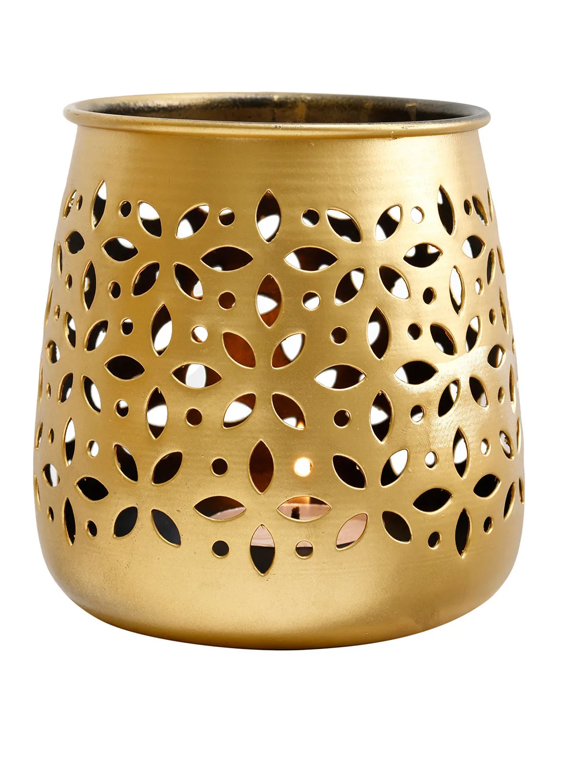 Hometown Elegant Decorative Durable Candle Holder Gold 12x13cm