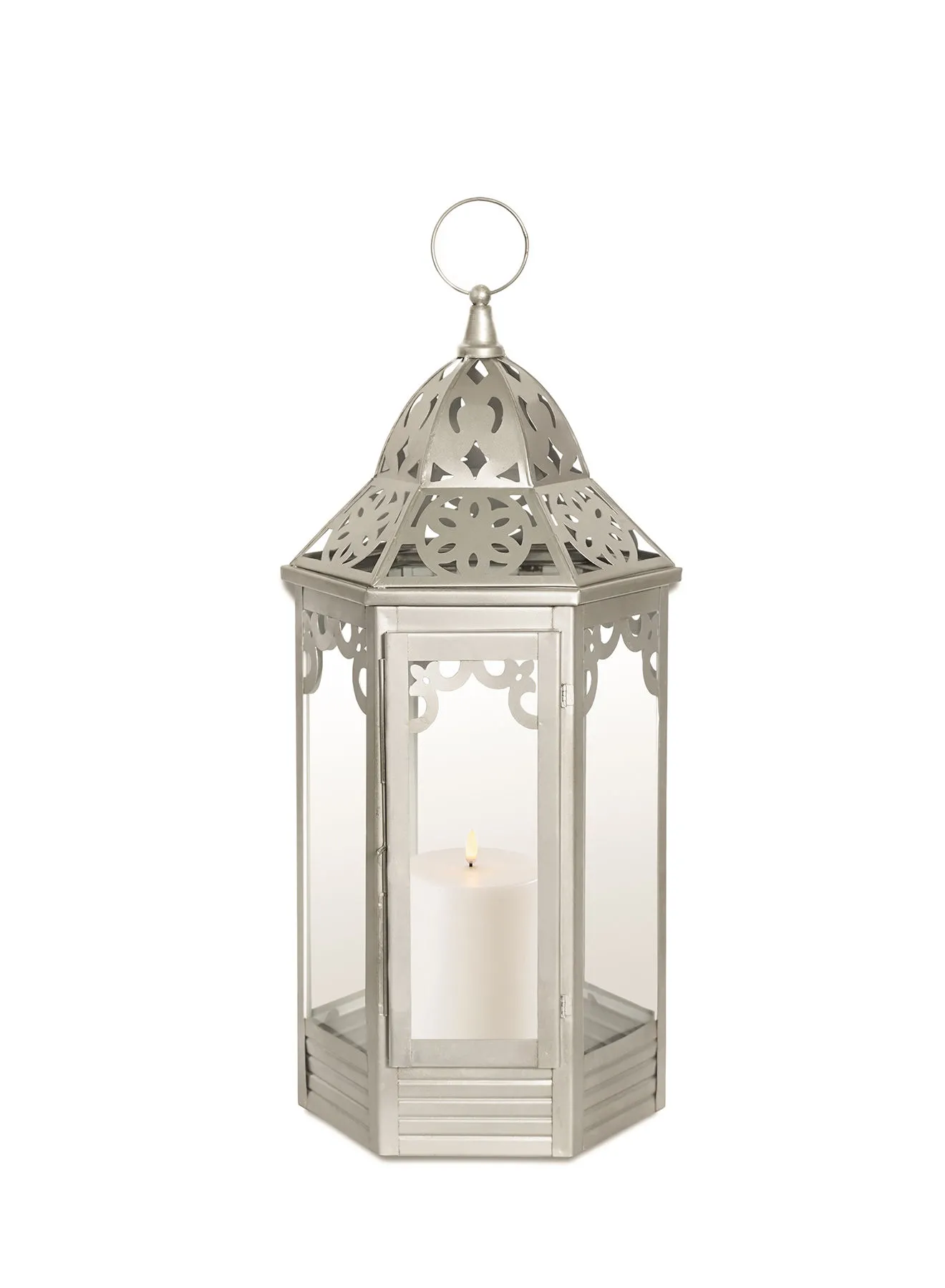 ebb & flow Modern Ideal Design Handmade Lantern Unique Luxury Quality Scents For The Perfect Stylish Home Silver 18X18X54centimeter