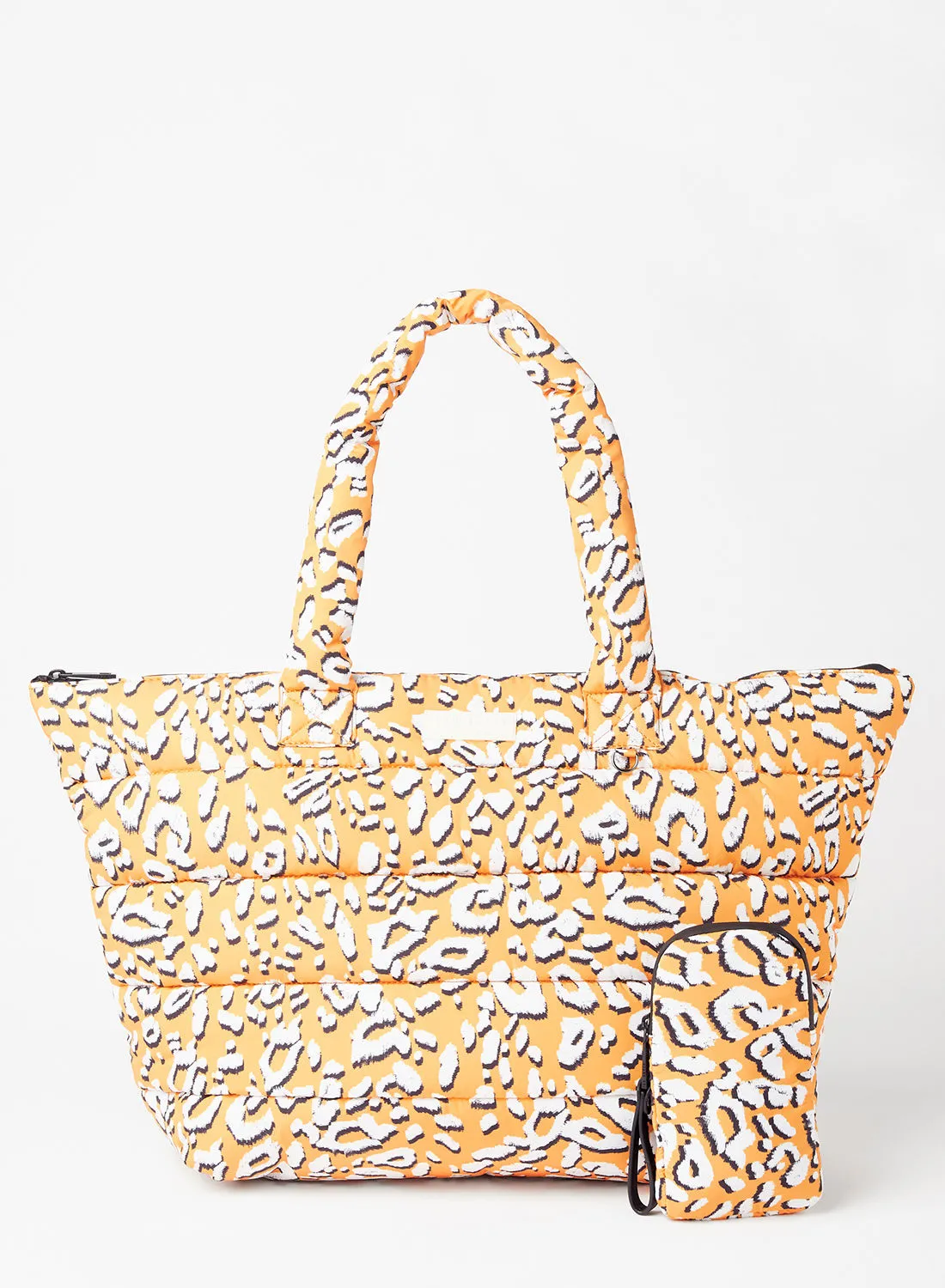 حقيبة يد من Ted Baker Leopard Print Puffer برتقالية