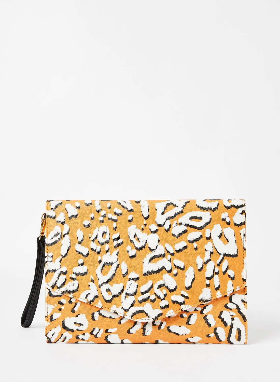 Ted Baker Leopard Detail Envelope Pouch Yellow