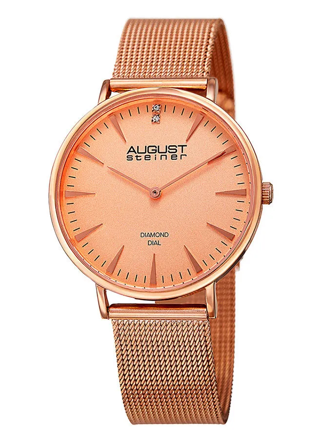 August Steiner Women's Stainless Steel Analog Wrist Watch AS8207RG
