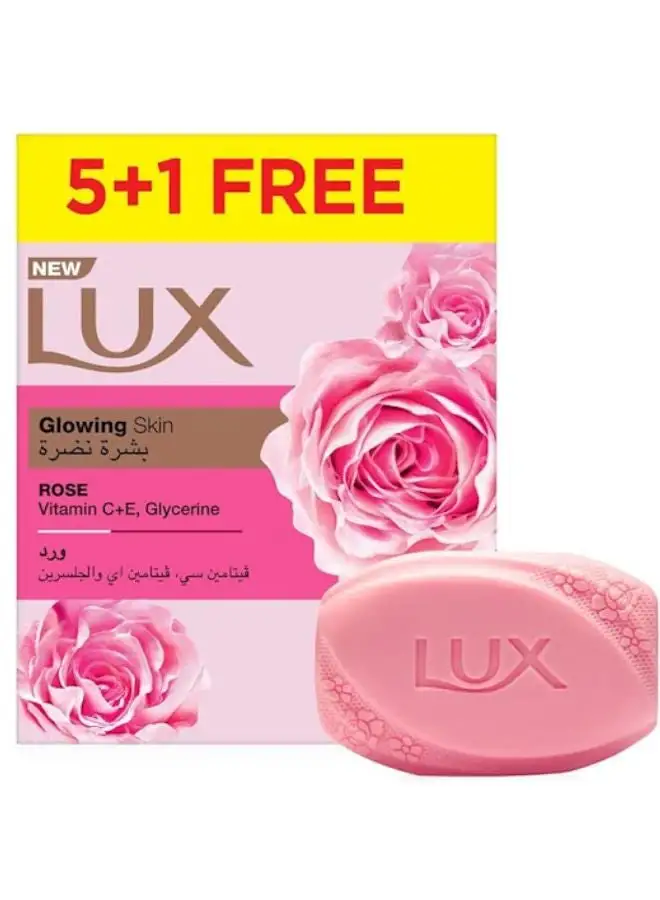 Lux Soft Rose Soap Bar 75g Pack of 6 White