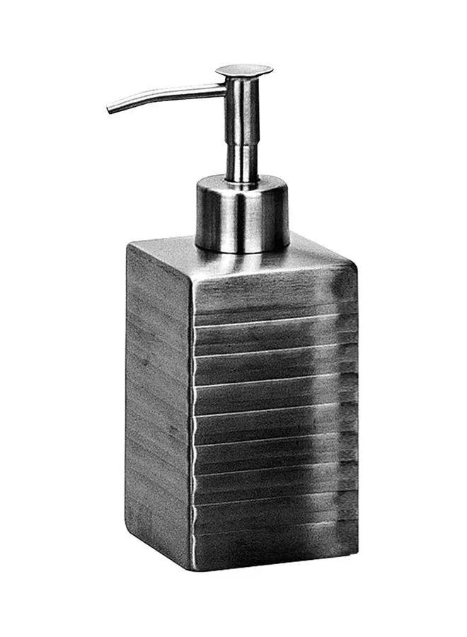Amal Bathroom Accessories - Soap Dispenser - Stainless Steel Square - Silver Color - Bath Kit