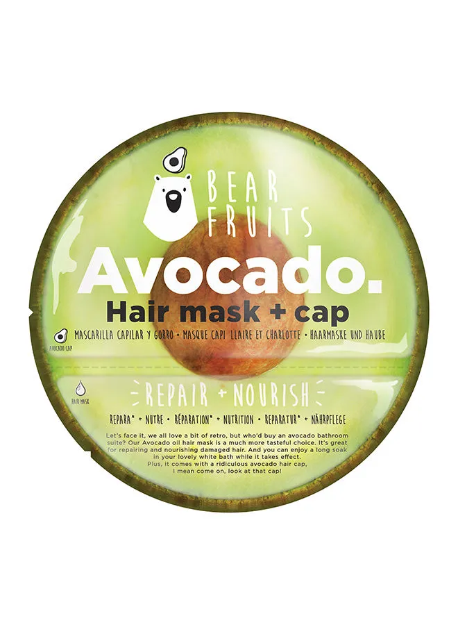 BEAR FRUITS Bear Fruits Avocado Frutilicious Hair Mask And Cap Repair And Nourish Green 20ml