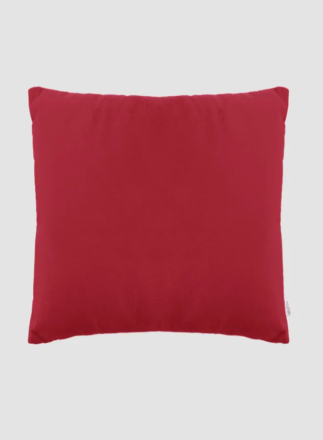 ebb & flow Velvet Solid Color Cushion, Unique Luxury Quality Decor Items for the Perfect Stylish Home Red 55 x 55cm