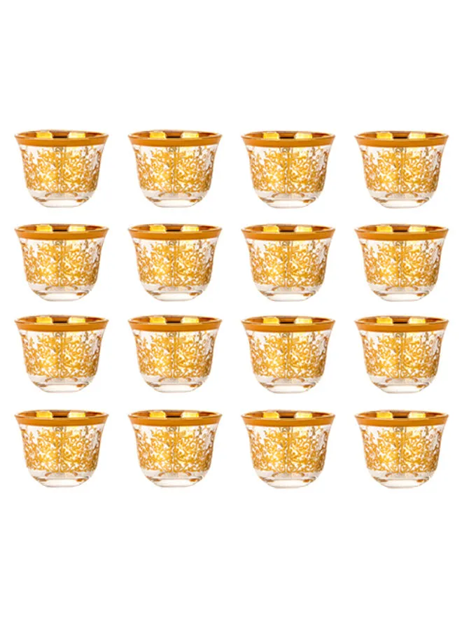Soleter 12-Piece Gawa Cup Set Clear/Gold 80ml