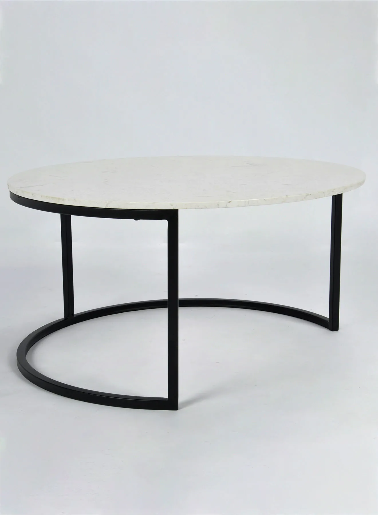 Switch Coffee Table Used As Coffee Corner And Side Table In White Marble - Size 80X80X43