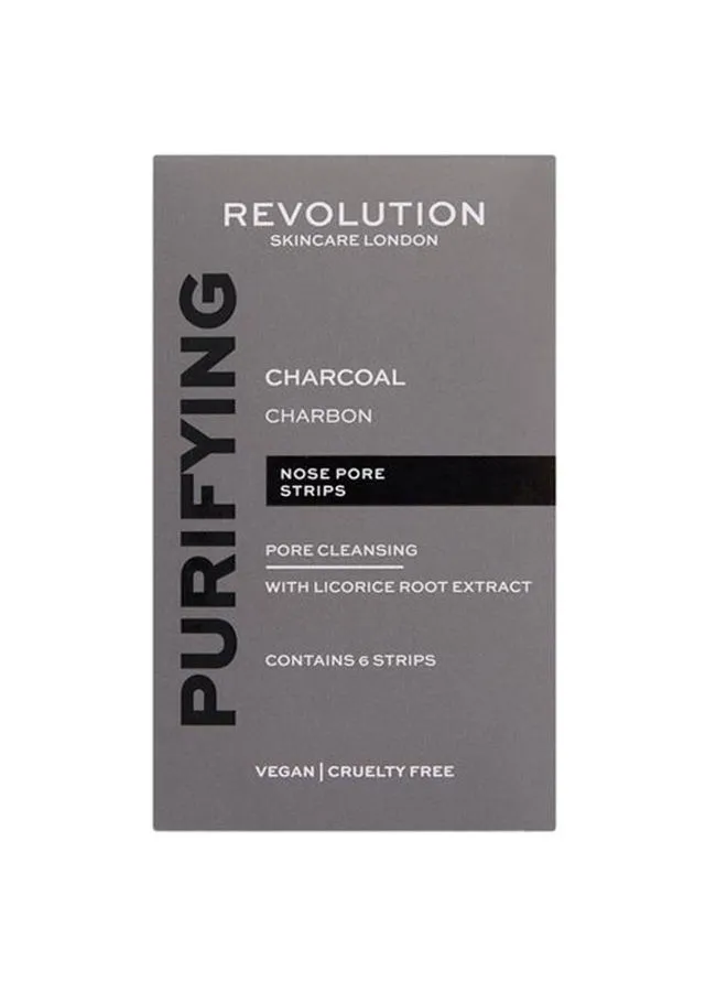REVOLUTION Purifying Charcoal Nose Pore Strips 6 pcs 50ml