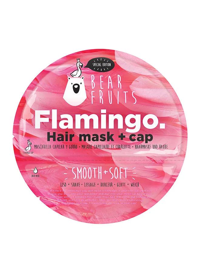 BEAR FRUITS Bear Fruits Flamingo Frutilicious Hair Mask And Cap Smooth And Soft Pink 20ml