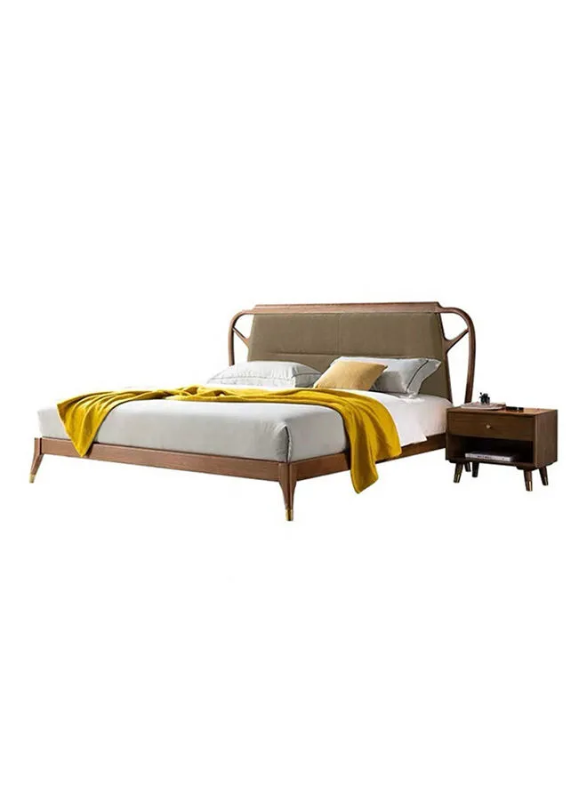 ebb & flow Bed Frame Luxurious - King Size Bed - Lennox Collection - Brown/Cream Color - Size 180 X 200 - Luxurious Home
