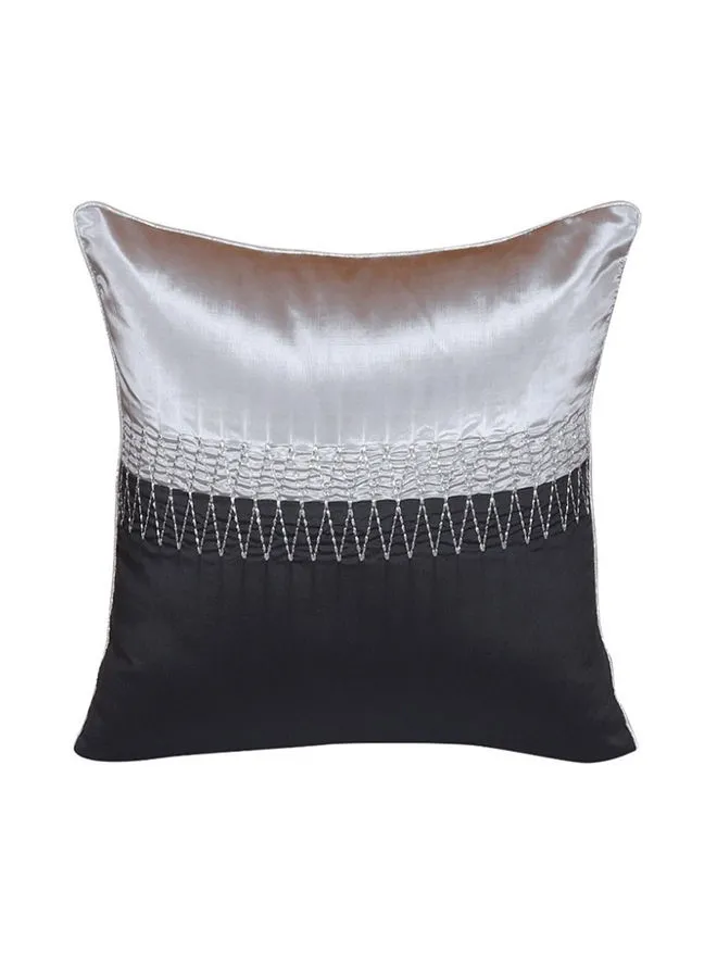 Hometown Square Shaped Dyed Decorative Cushion Cover Dark Grey 40X40cm