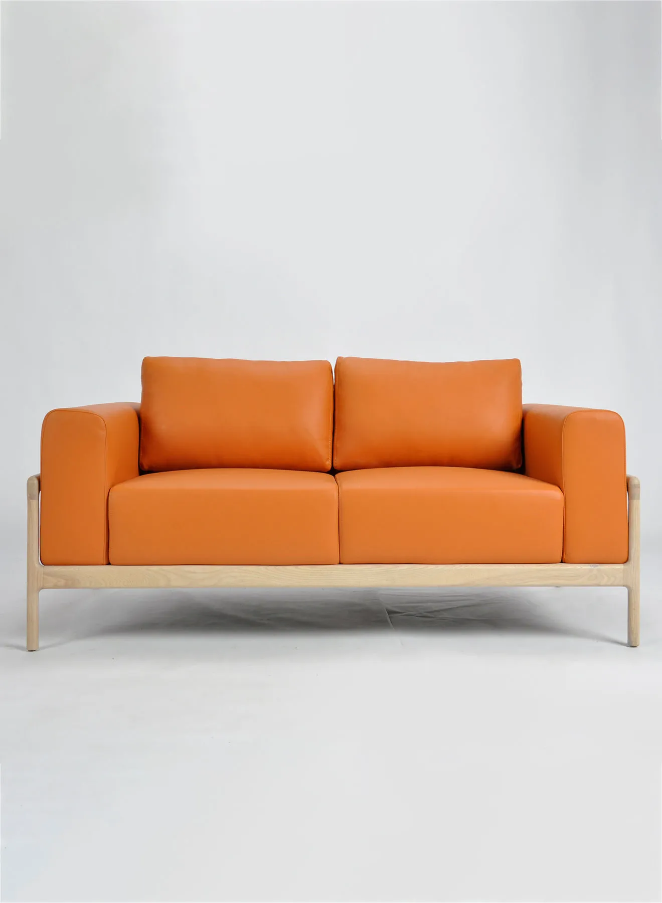 Switch Sofa - Orange Wood Couch - 163X88X70 - 2 Seater Sofa Relaxing Sofa