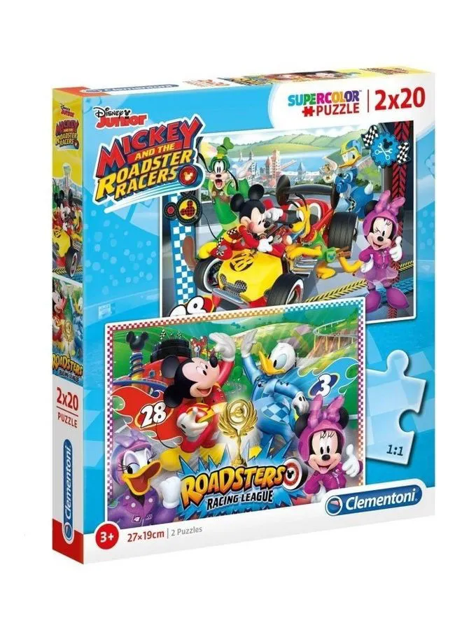 Clementoni 40-Piece Disney Junior Mickey And The Roadster Racers Puzzle Set