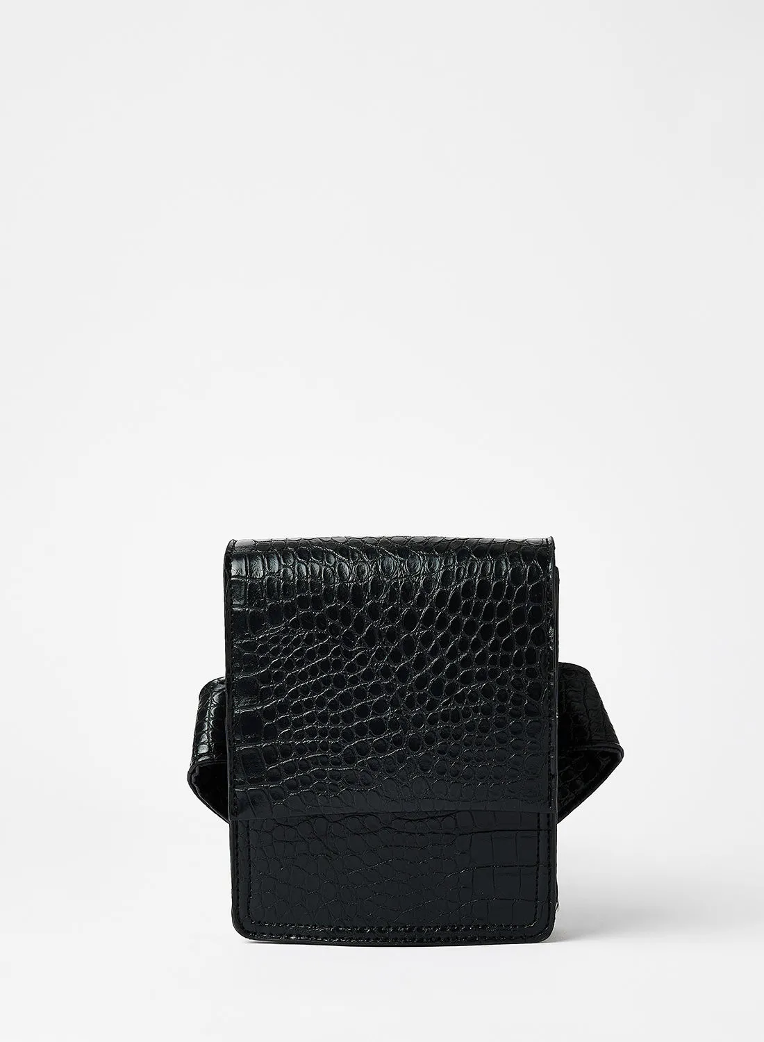 LABEL RAIL حقيبة كروس جلد صناعي سوداء