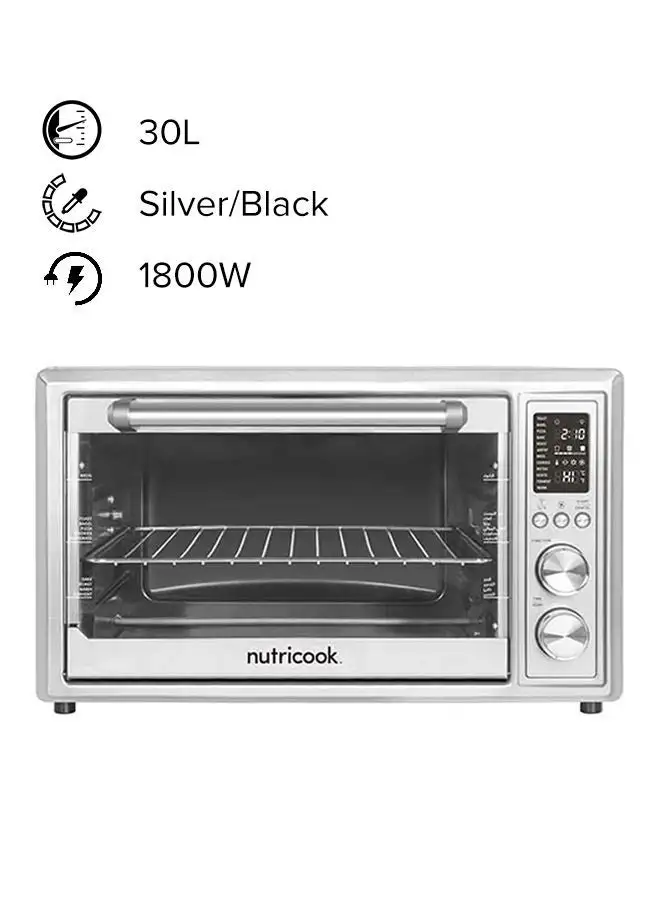 nutricook Smart Air Fryer Oven Toaster Convection 30.0 L 1800.0 W KF1828ELQ-H12D Silver/Black