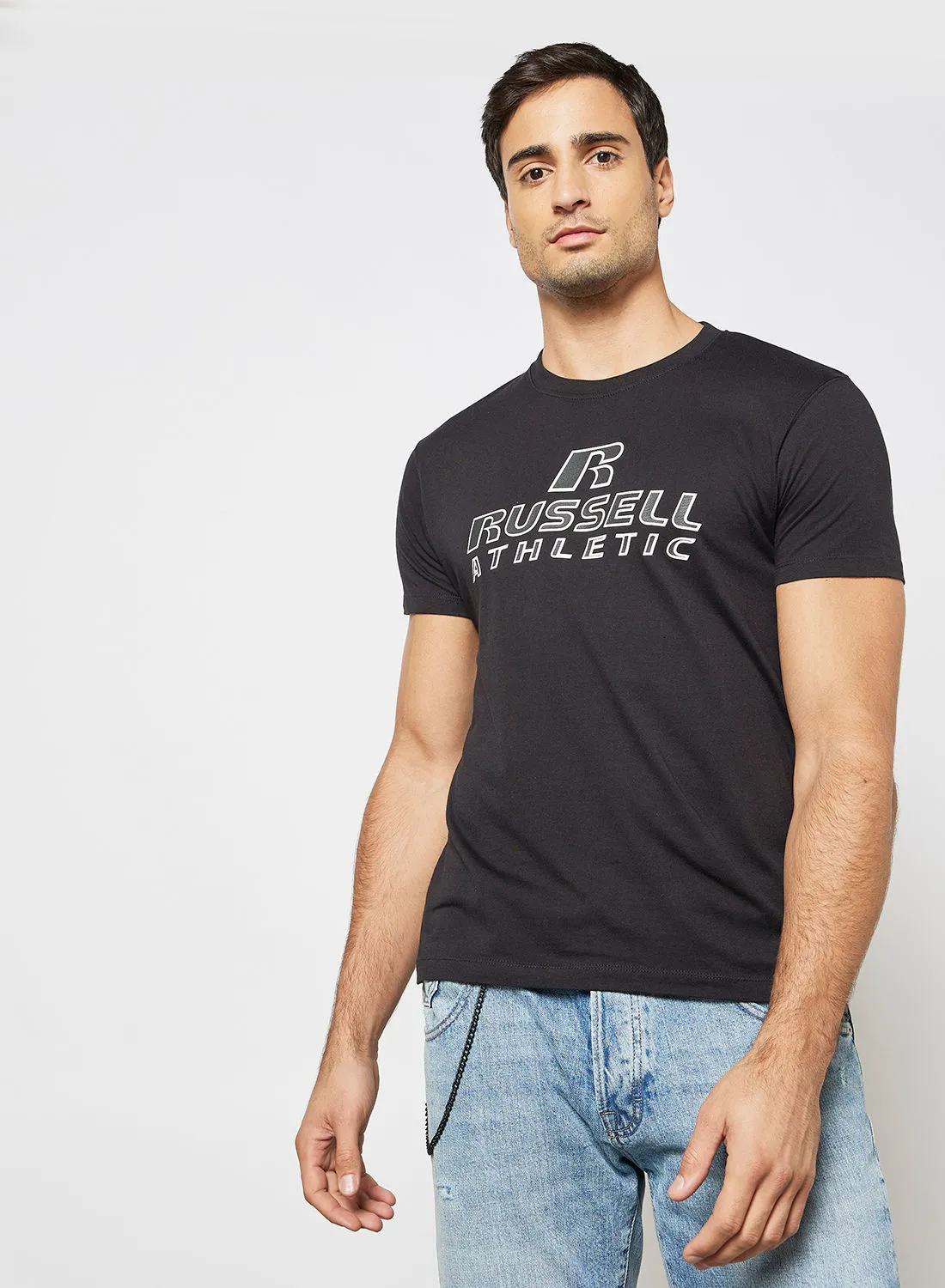 Russell Athletic Logo Crew Neck T-Shirt Black