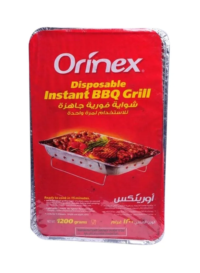 Orinex Disposable Instant BBQ Grill Silver 1200grams