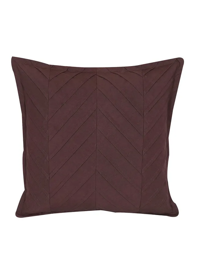 Hometown Square Shaped Decorative Cushion Cover Chocolate 40X40cm