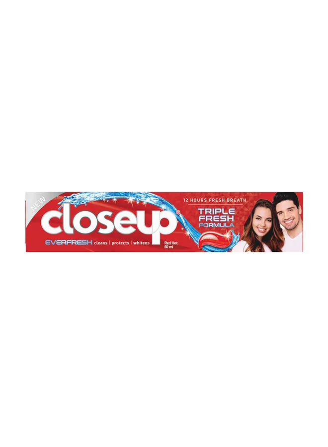 Closeup Red Hot Triple Fresh Formula Gel Toothpaste Red 50ml