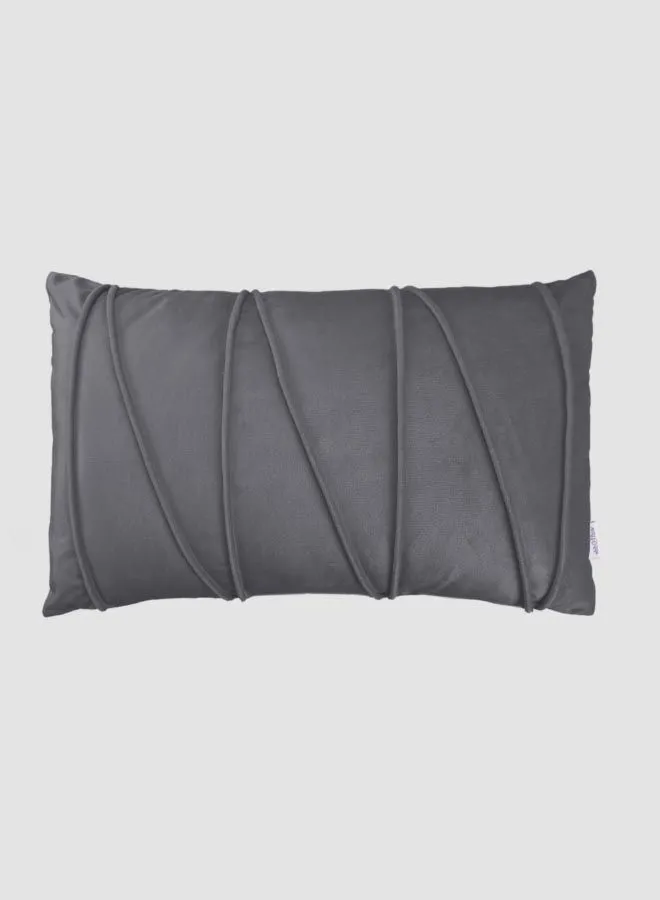 ebb & flow 3D Velvet Cushion  II,Unique Luxury Quality Decor Items for the Perfect Stylish Home Grey 30 x 50cm