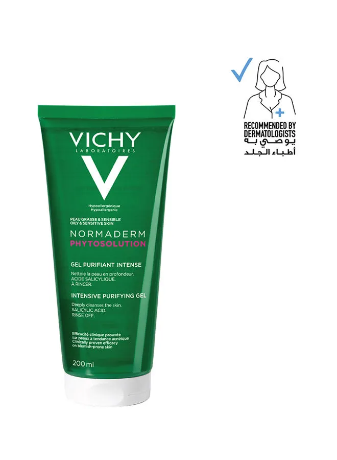 Vichy Normaderm Phytosolution Face Cleanser Gel For Oily/Acne Skin With Salicylic Acid 200ml