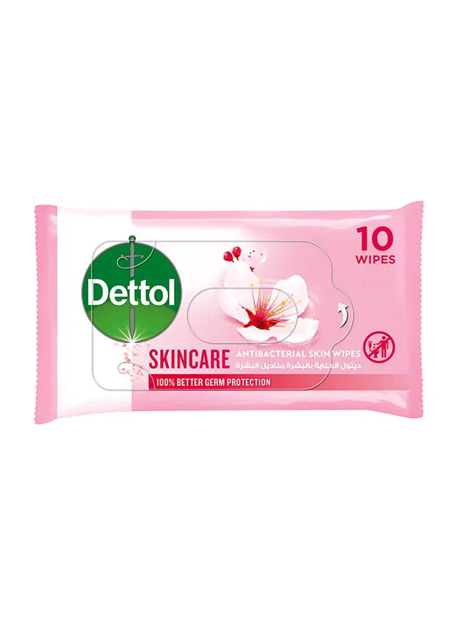 Dettol Skincare Antibacterial Skin Wipes Pack Of 10