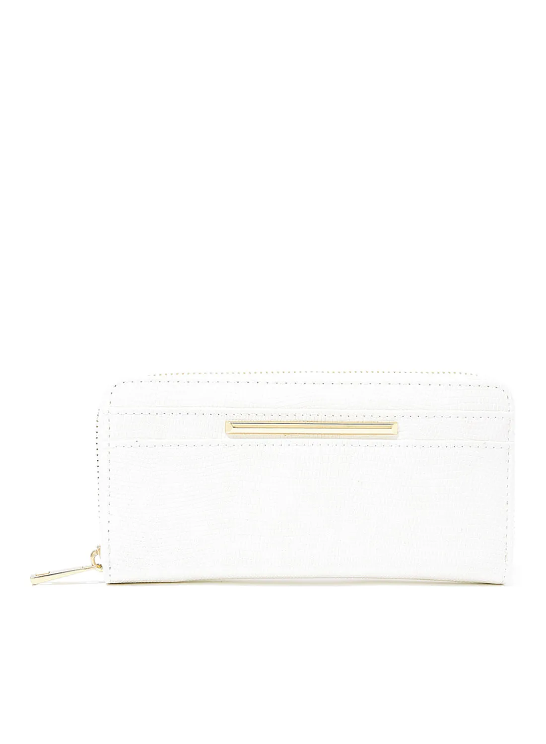 Jove Textured Long Zip-Around Wallet White