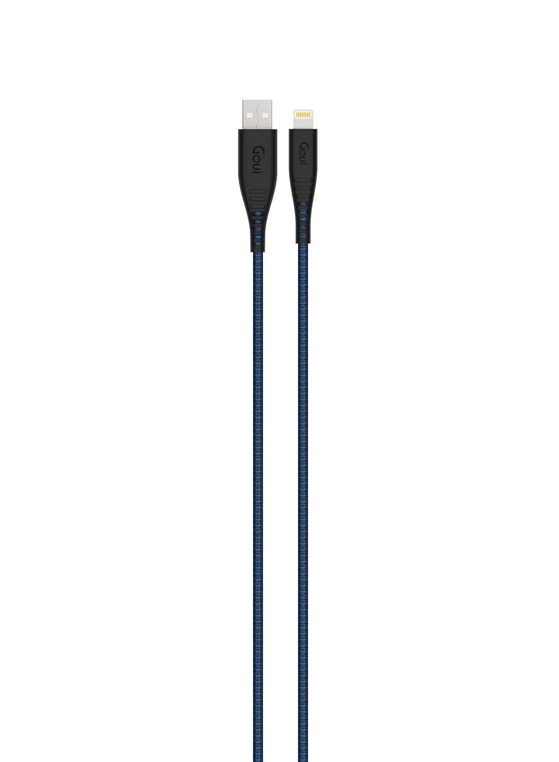 Goui Super Strong And Flexible  MFI iPhone Cable 1.5 mt Dark Blue