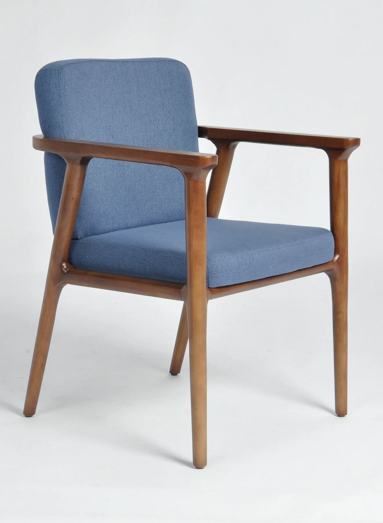 Switch Dining Chair In Blue/Walnut Wooden Chair Size 57 X 58 X 83cm