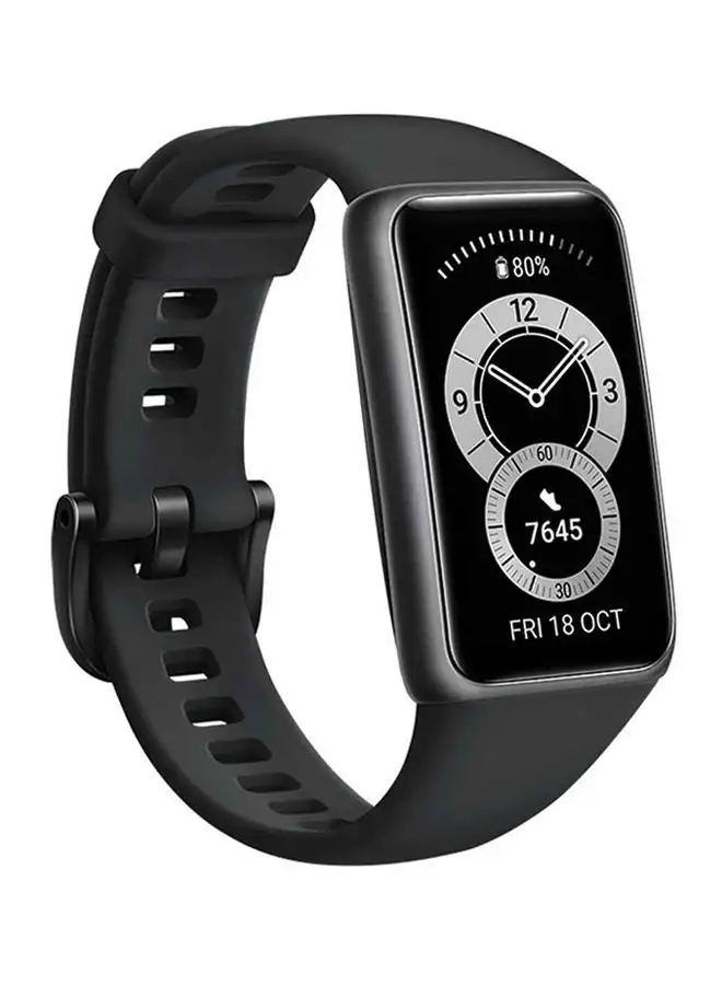 HUAWEI Band 6 All-Day SPO2 Monitoring Fullview Display 2 Weeks Battery Life 1.47 inch Graphite Black