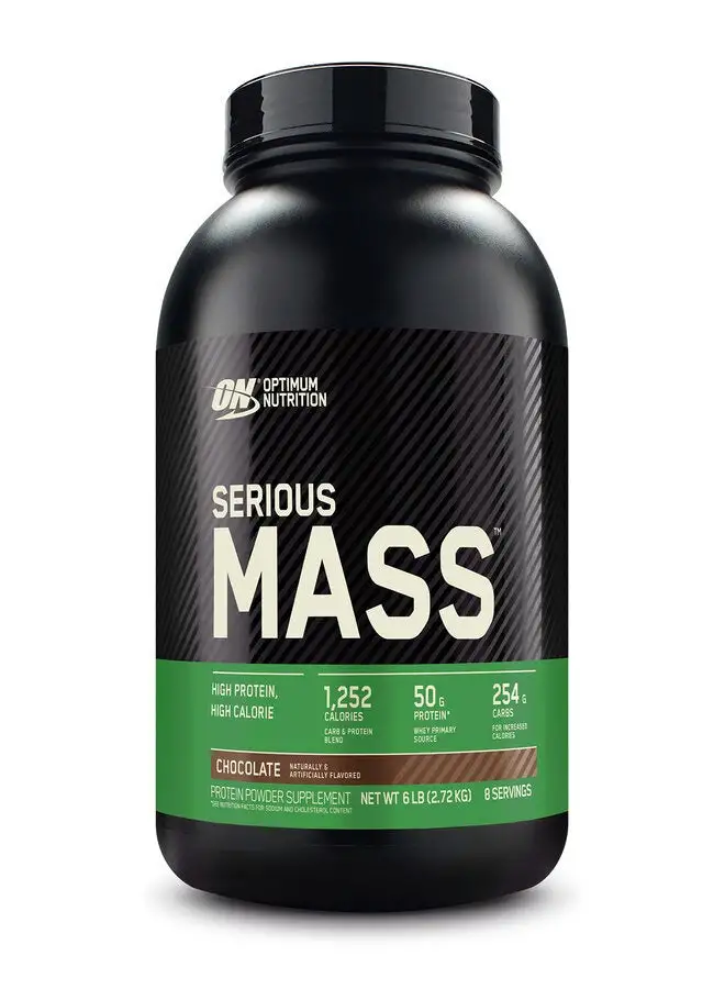 Optimum Nutrition Serious Mass: High Protein Muscle Building & Weight Gainer Protein Powder, 50 Grams of Protein, Vitamin C, Zinc For Immune Support - Chocolate, 6 Lbs (2.72 KG)